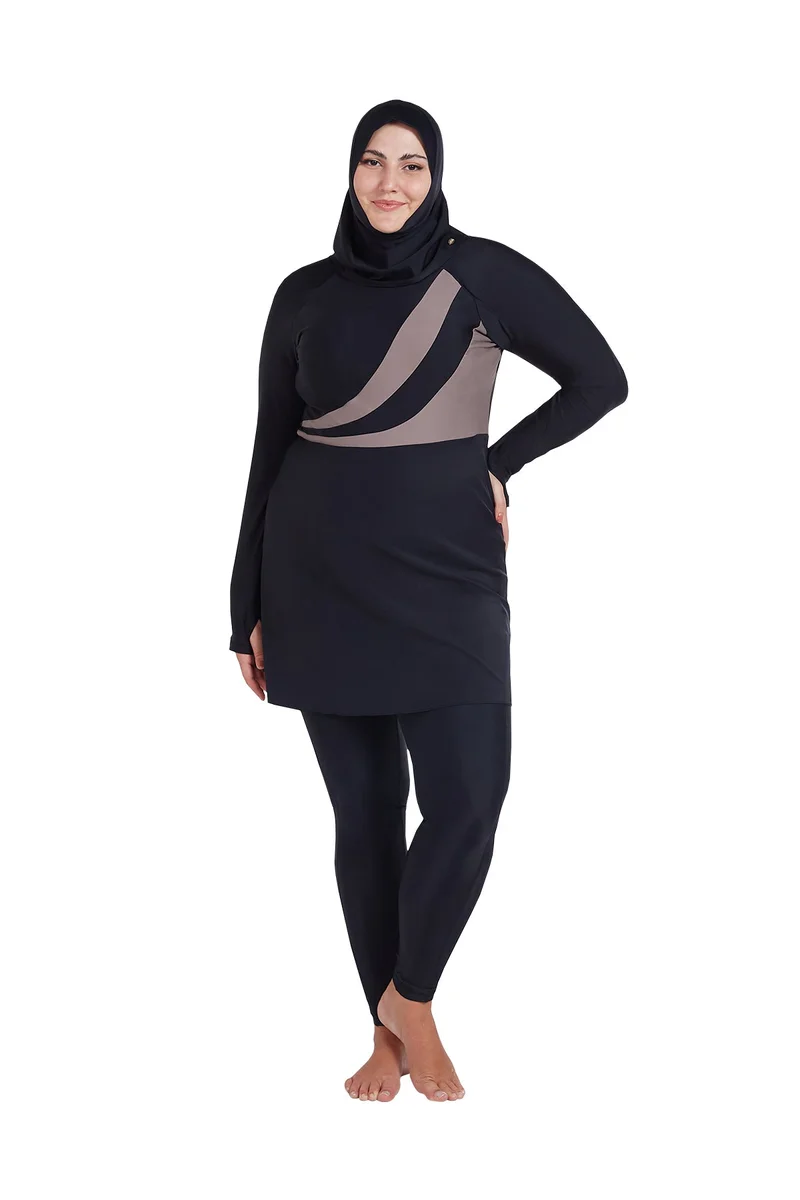 COEGA SUNWEAR  COEGA  Ladies Ladies Modest 3 pc Skirted - Nero Silver Tropical for Women | Best Price UAE